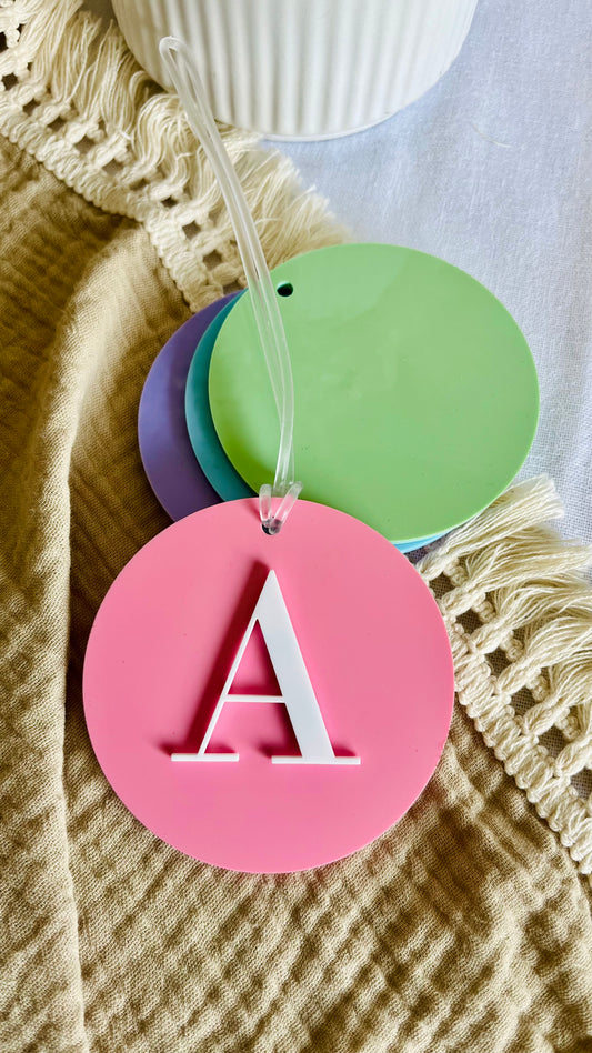 Round acrylic tags