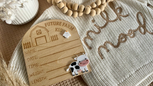 Farm animal birth announcement