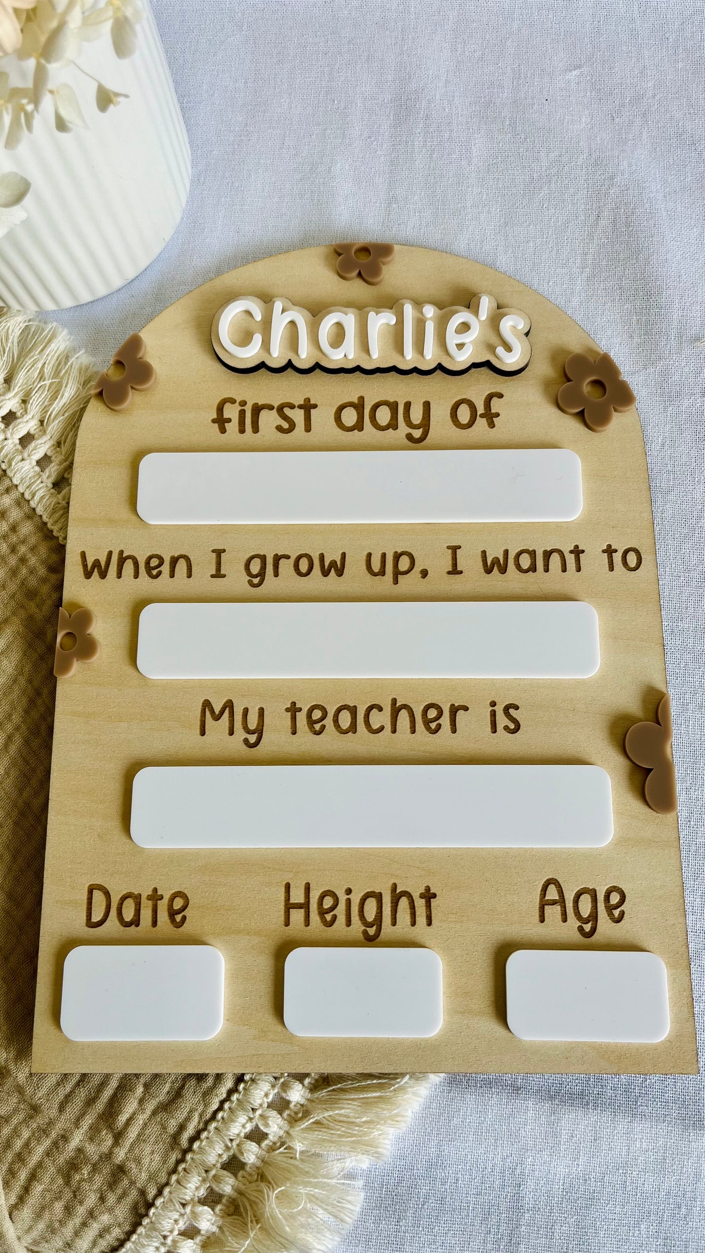 Large flower first day board