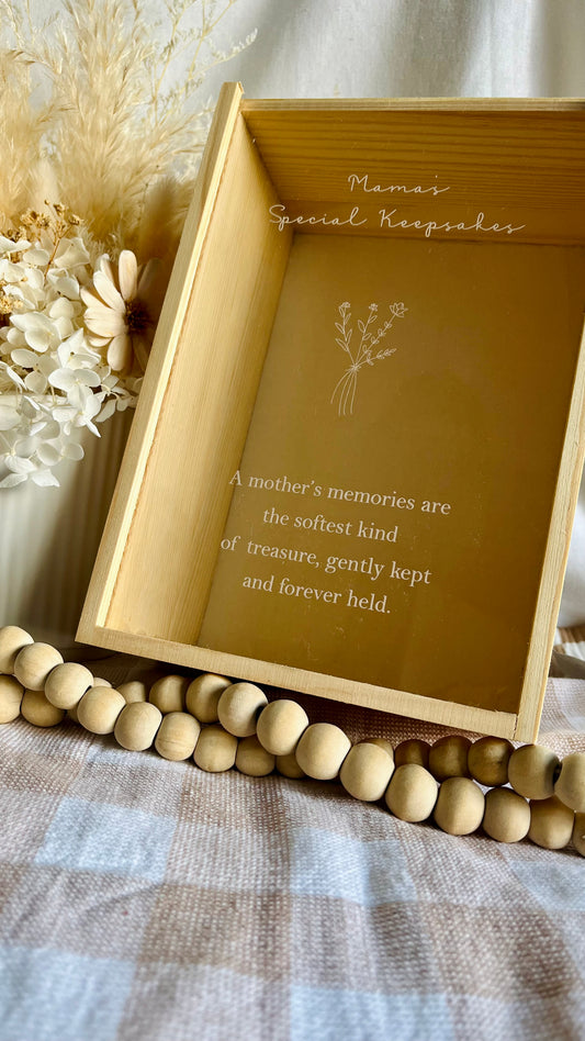 Mother's Day keepsake box (clear lid)