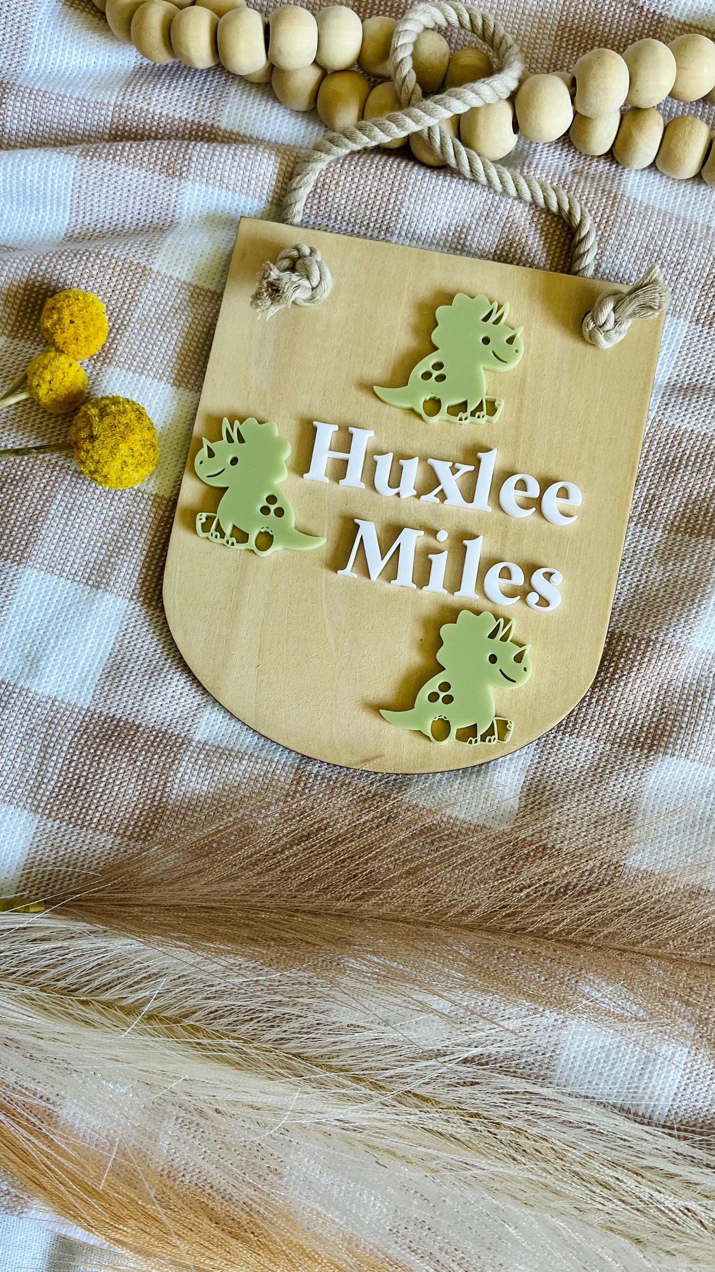Hanging name sign