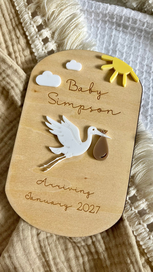 Stalk pregnancy announcement