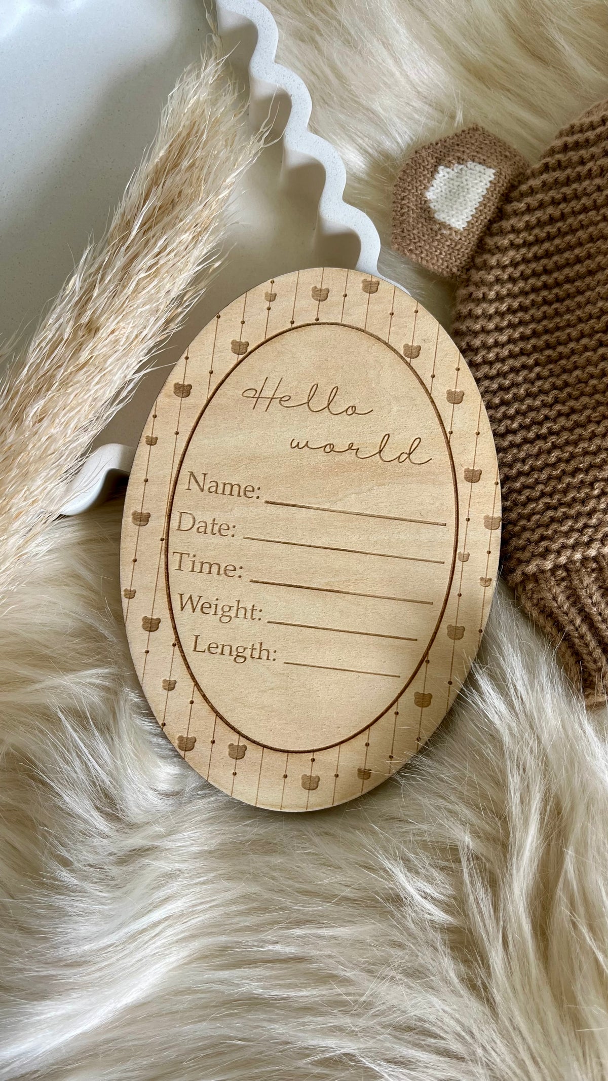 Multi-design vintage birth announcement