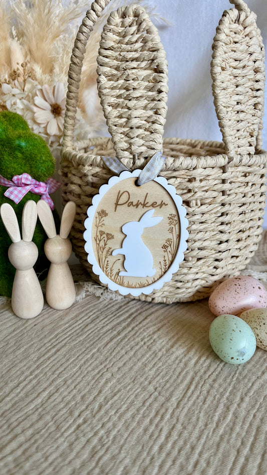 Layered Bunny basket tags design 3