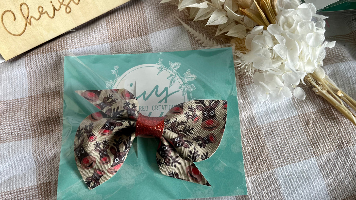 Christmas theme hair bows