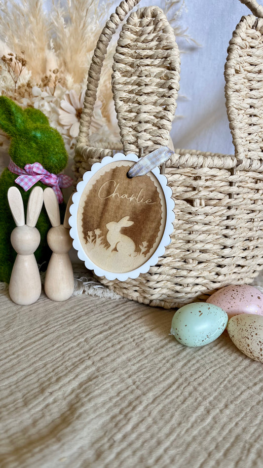 Layered Bunny basket tags design 5