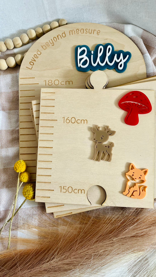 Woodland theme growth chart