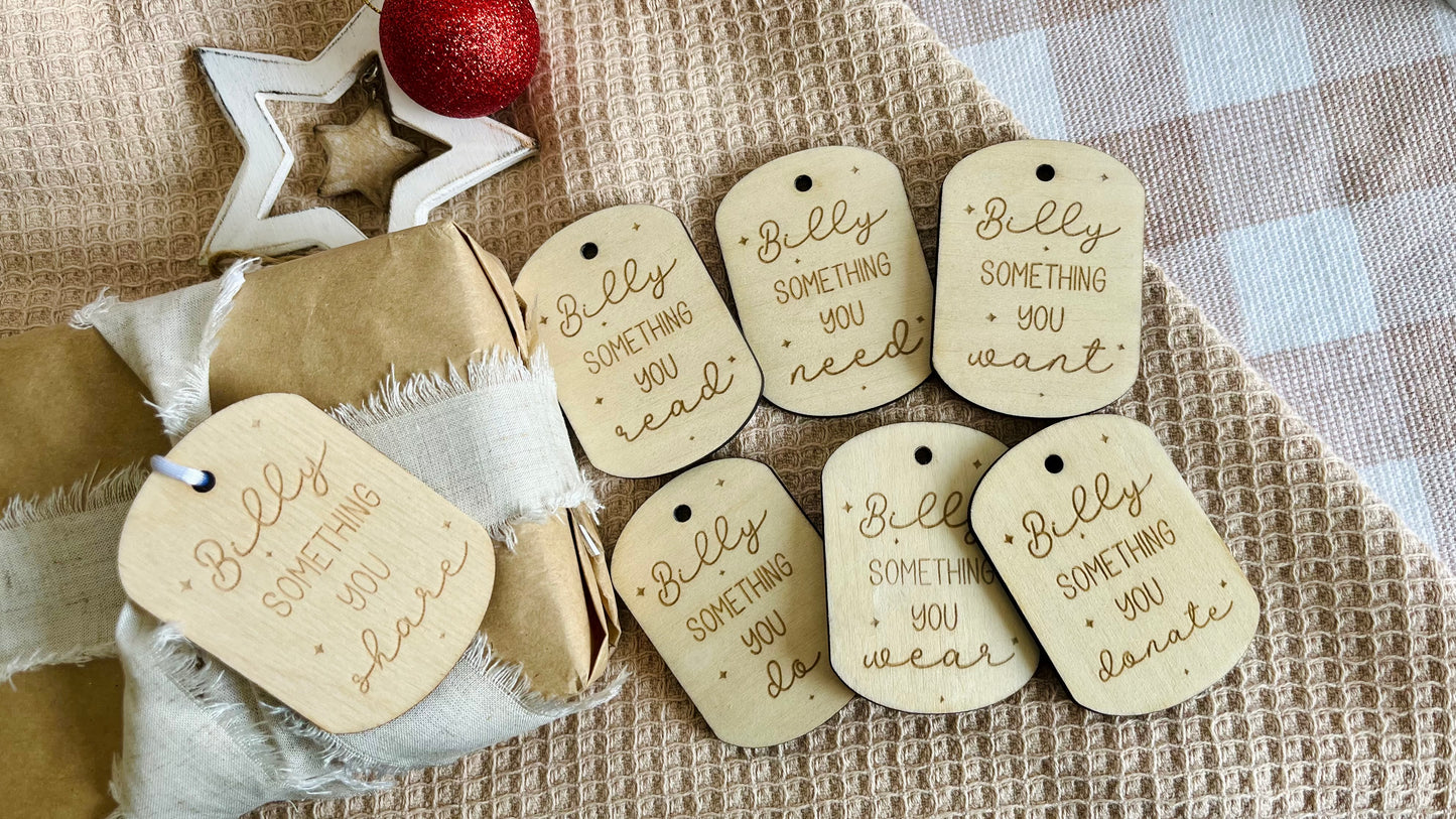 Personalised simplicity tags
