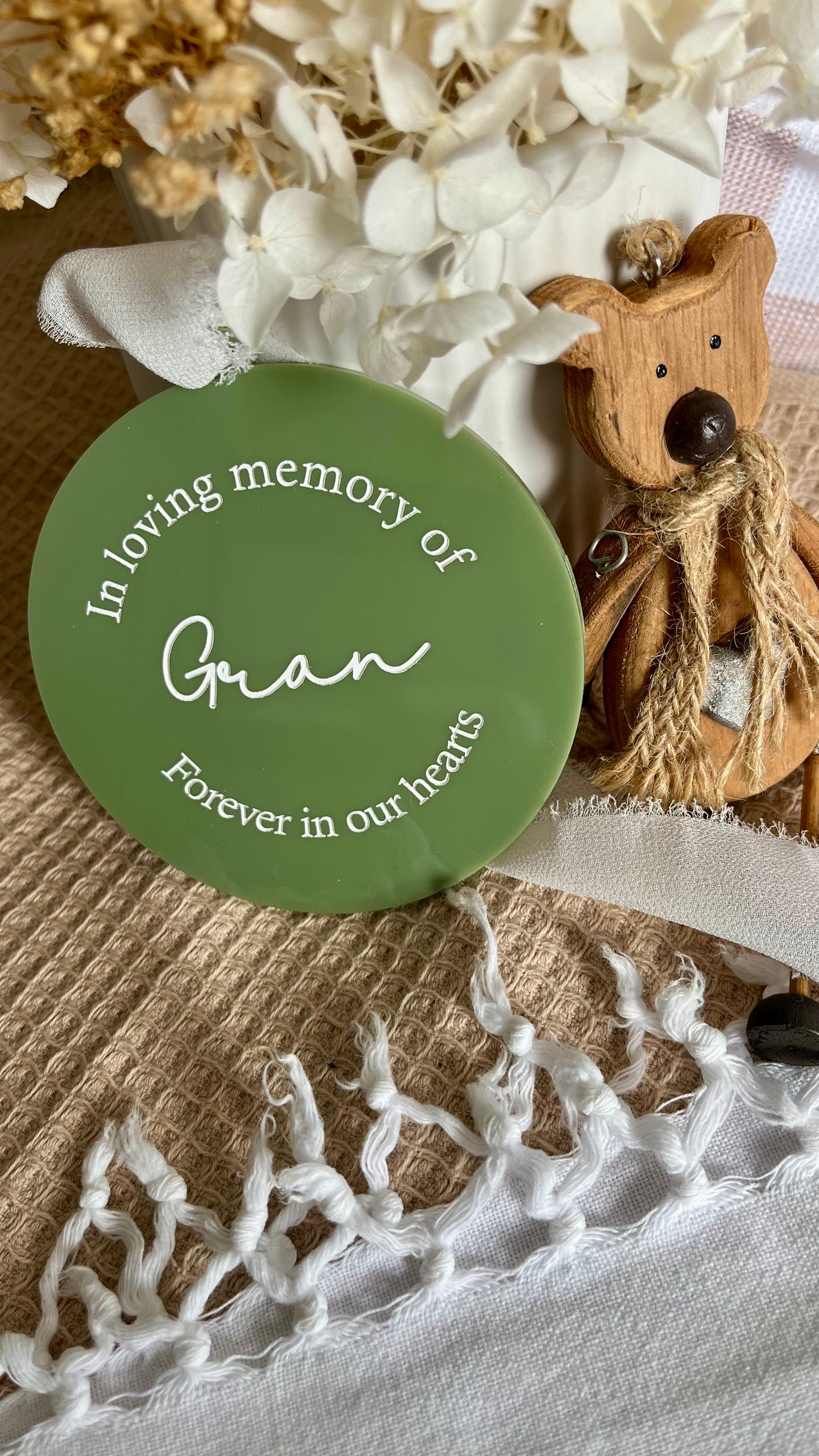 Memorial paint filled bauble.