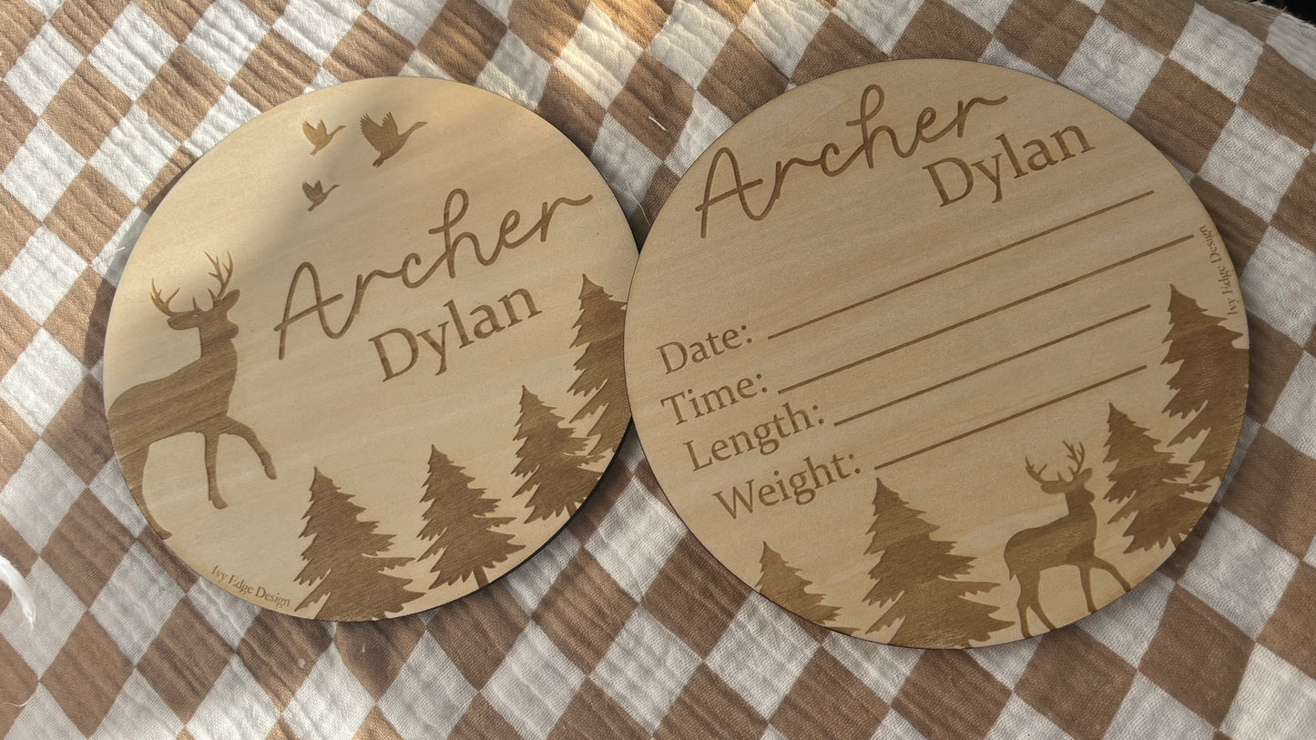 Deer milestone plaques