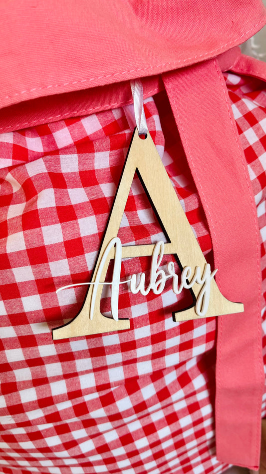 ‘Aubrey' Santa sack tag