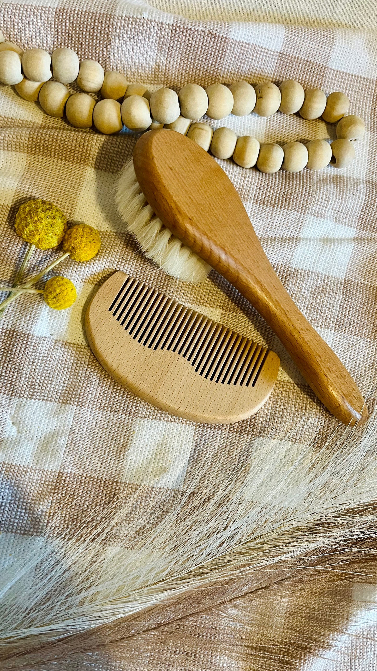 Personalised hair brush and comb set
