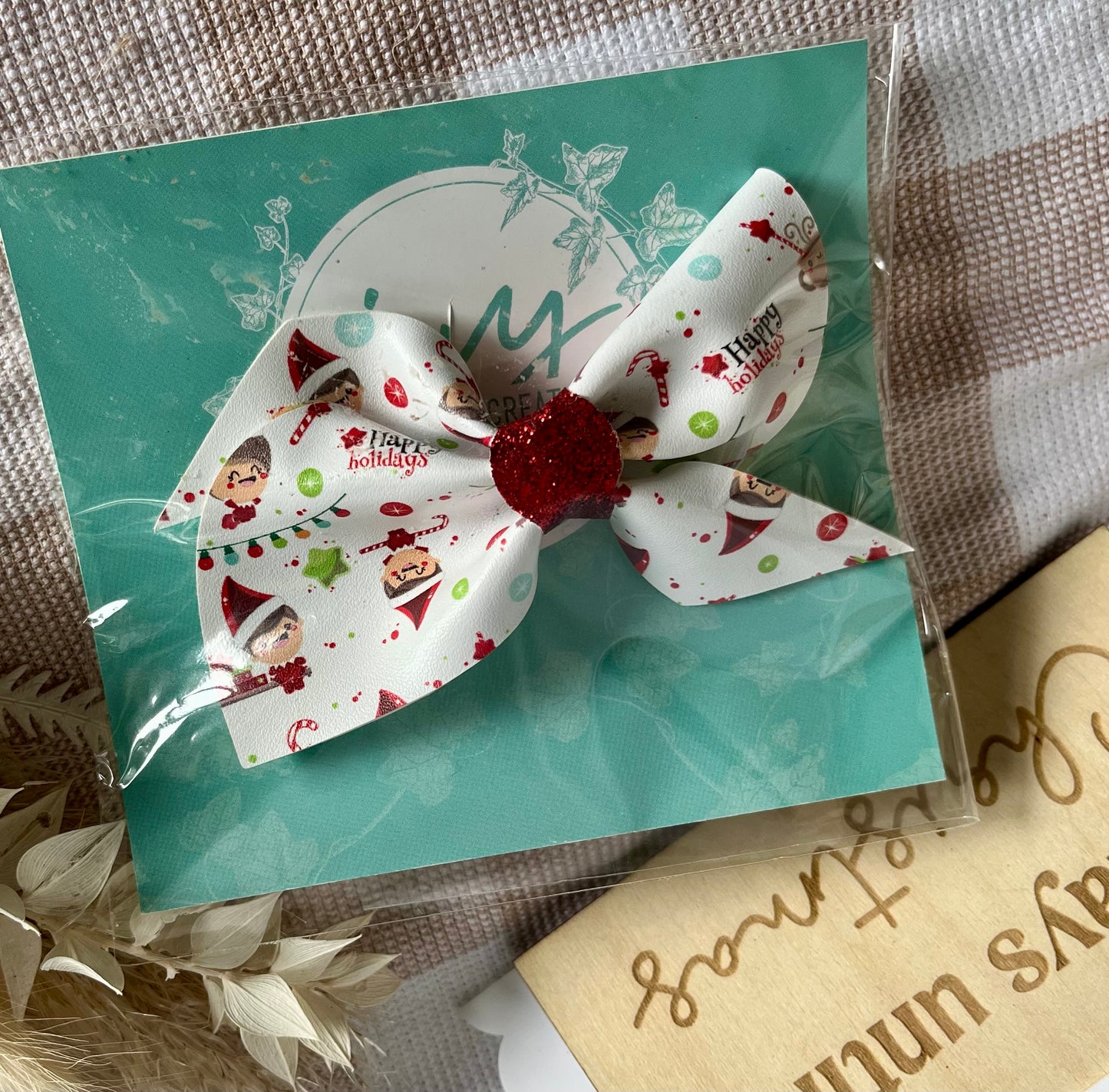 Christmas theme hair bows