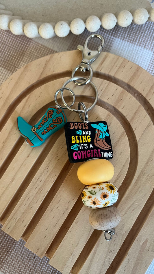 Country kicks keychain