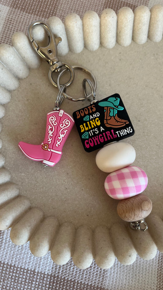 Country kicks keychain