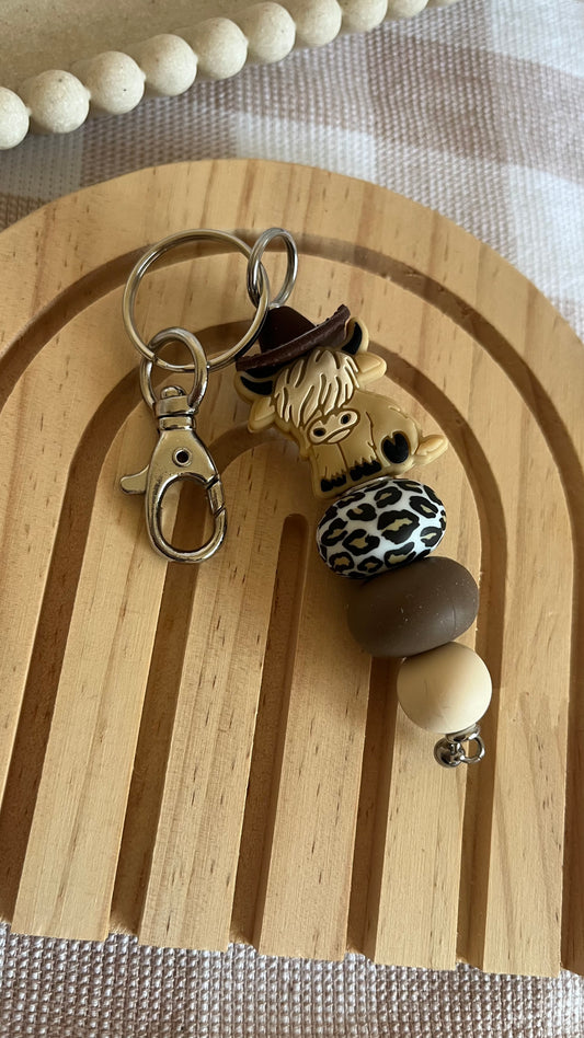 Hyland cow + hat key chains