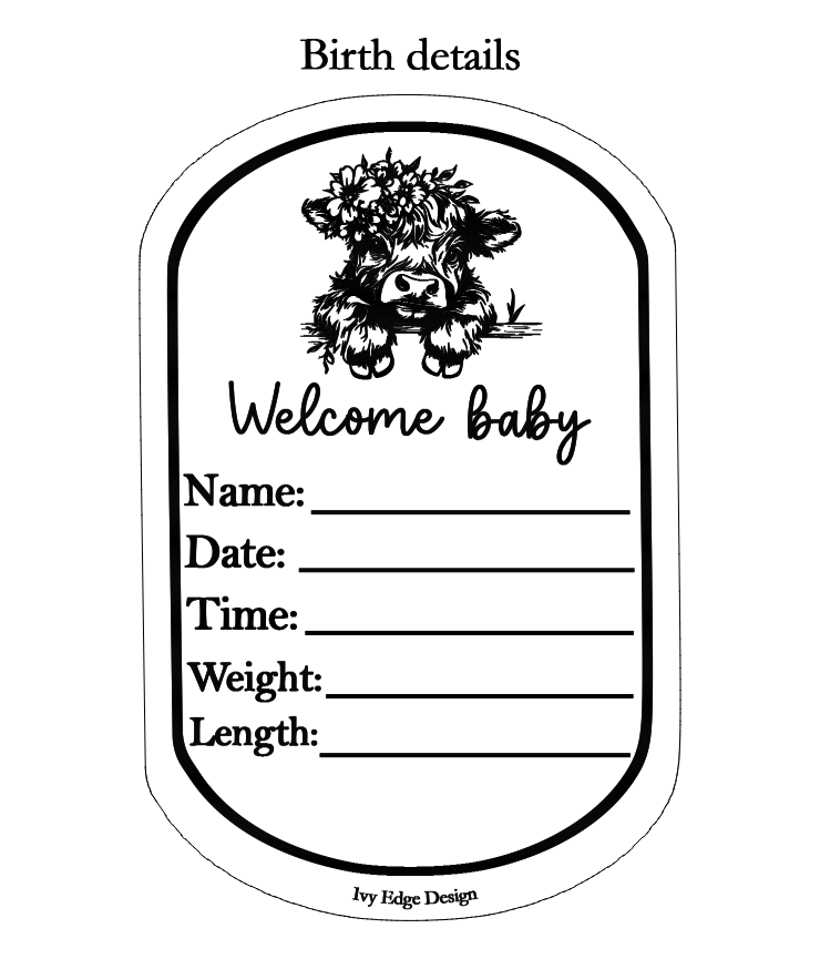 Highland birth announcement