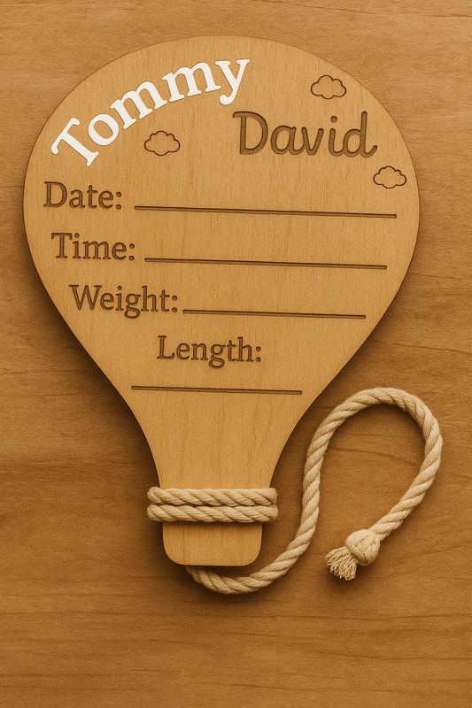 Balloon theme birth announcement