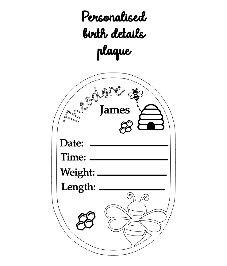 Scallop bee birth announcement