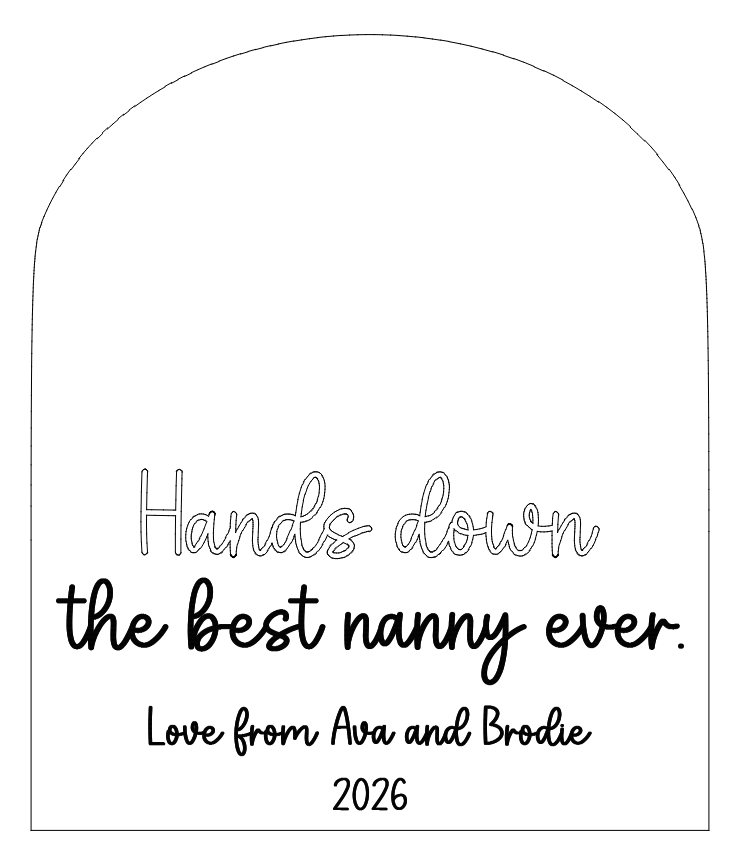 Best nanny ever handprint plaque