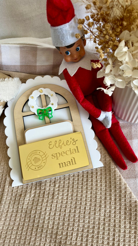 Elfie's special mail with erasable card.