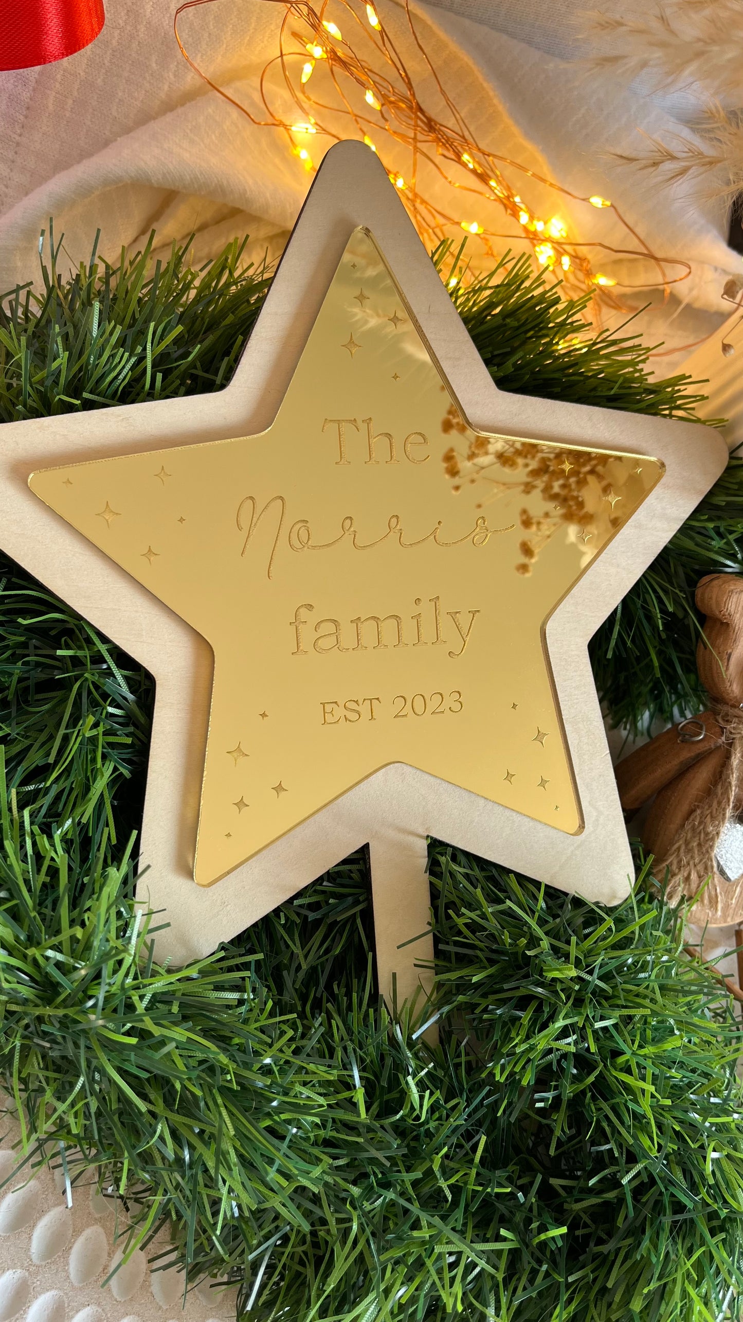 Gold Christmas tree topper