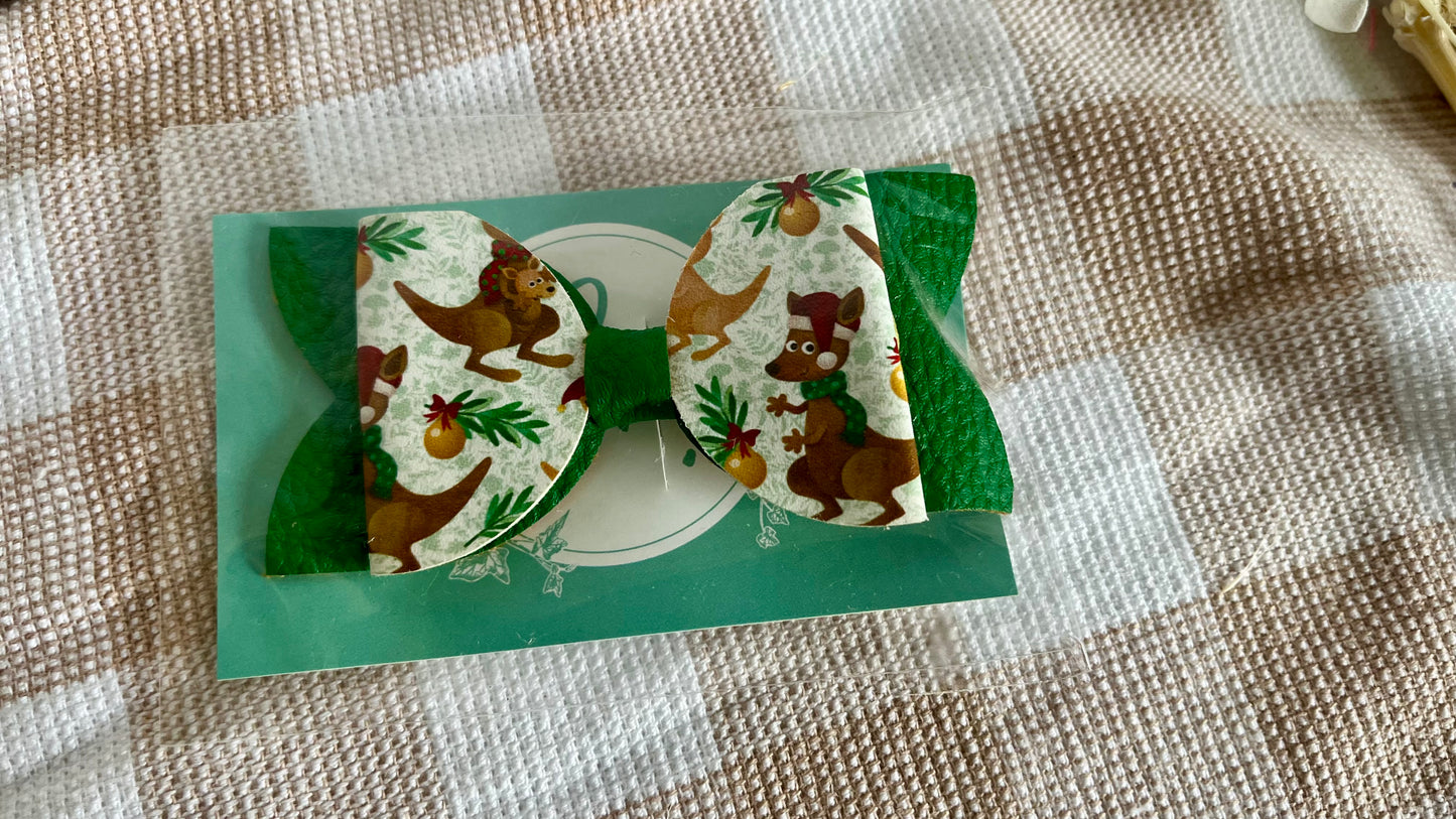 Christmas theme hair bows