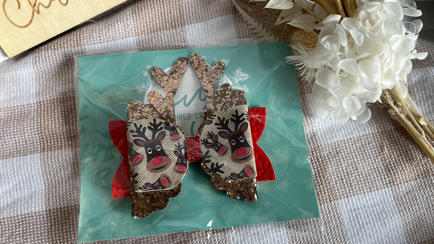 Christmas theme hair bows