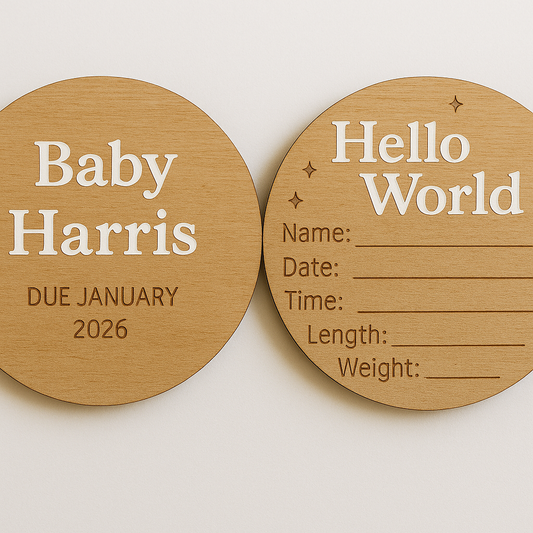 Birth announcement plaque