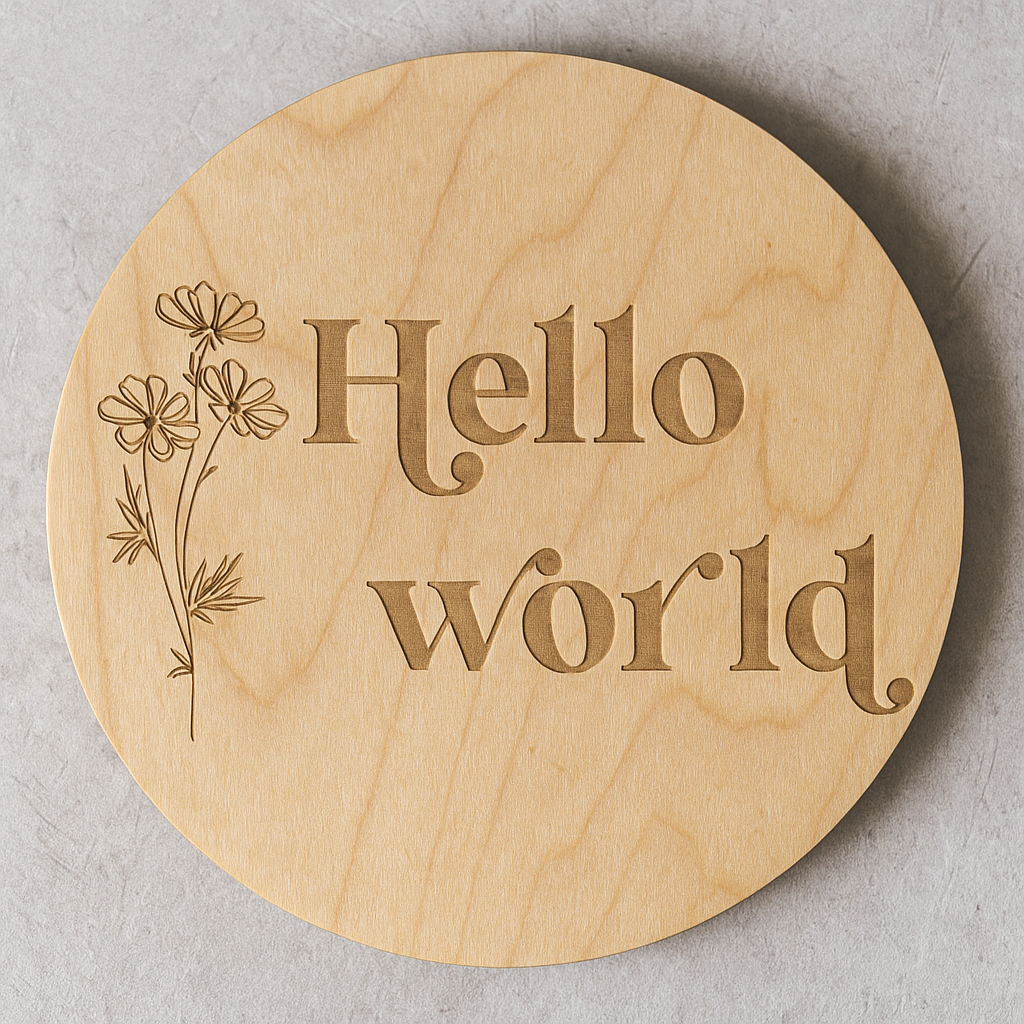 Birth announcement plaque