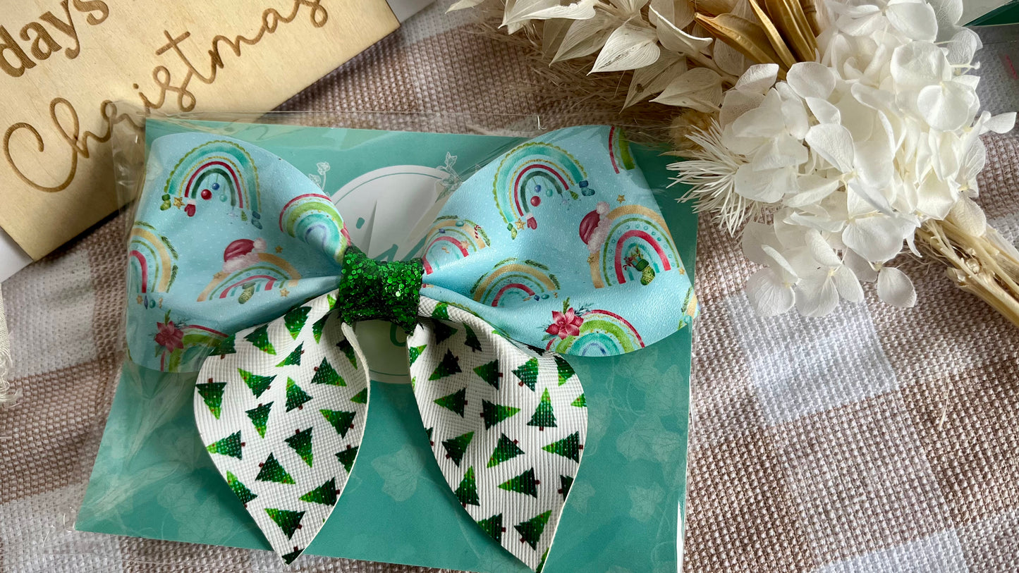 Christmas theme hair bows