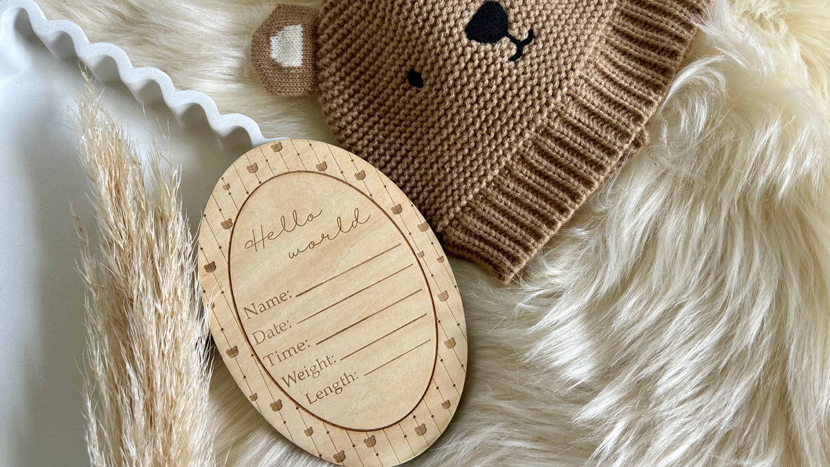 Multi-design vintage birth announcement