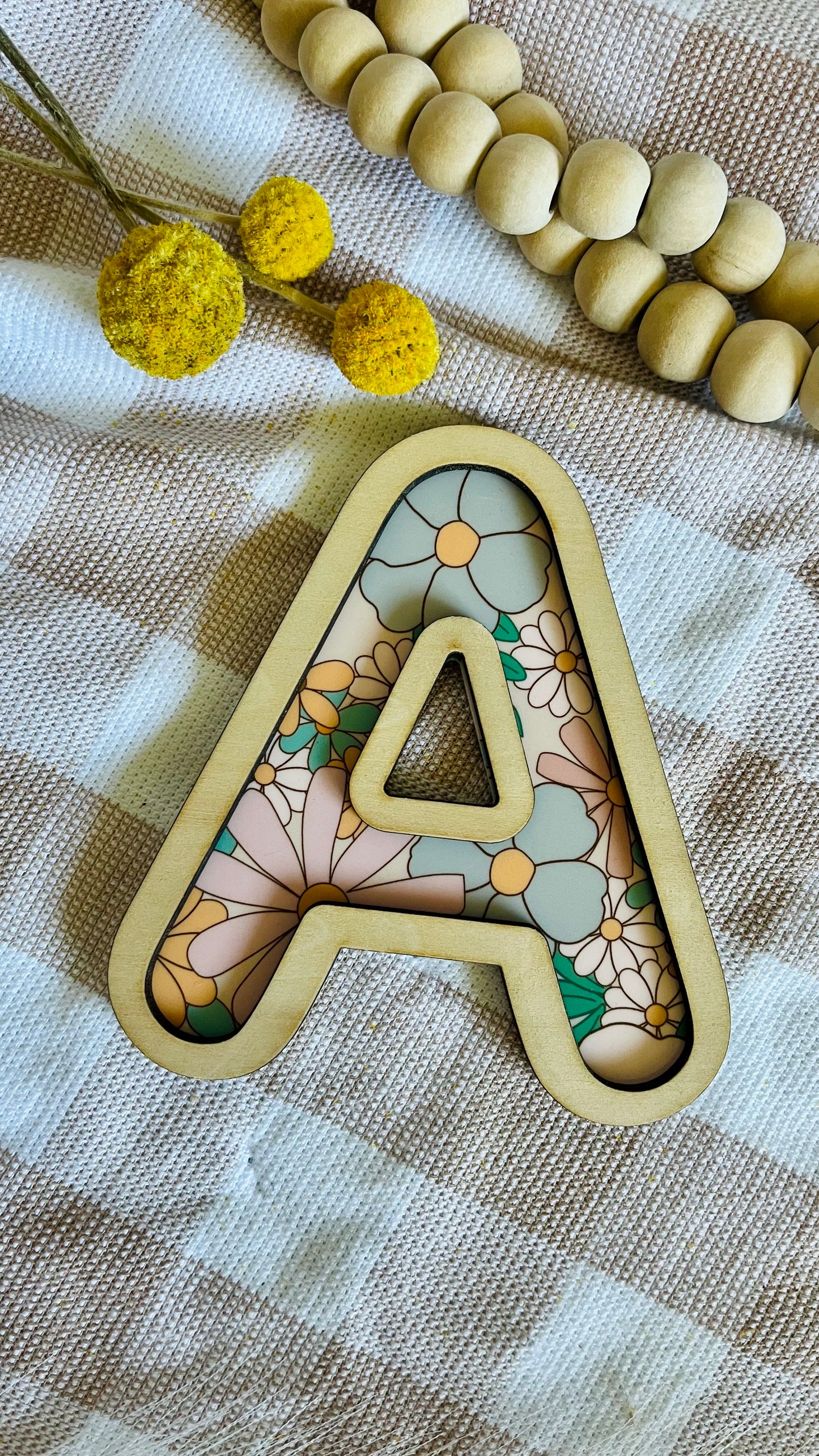 Floral layered letters