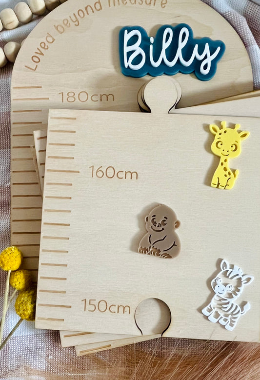 Animal theme growth chart