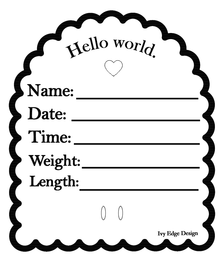 Double layer birth announcement plaque