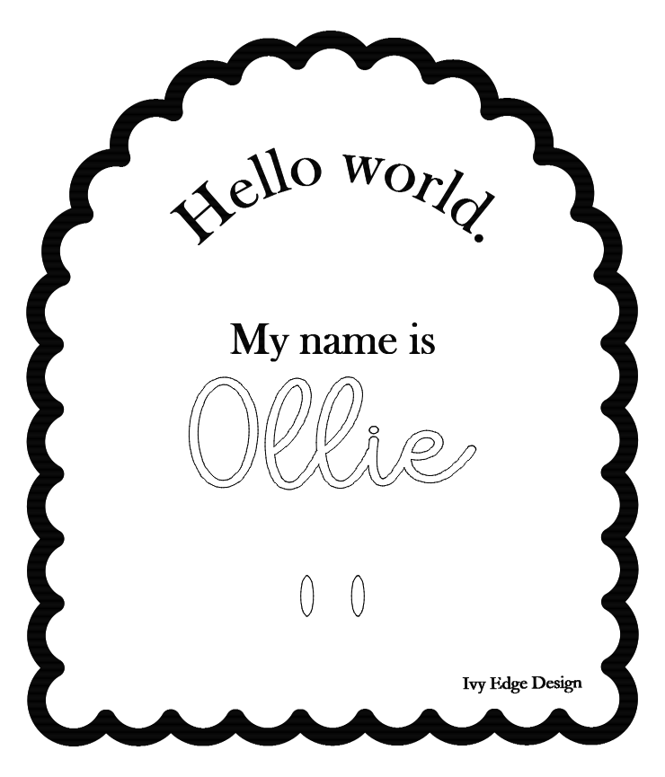 Double layer birth announcement plaque