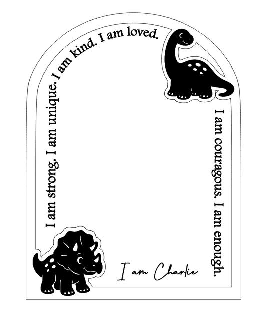Dino affirmation mirror