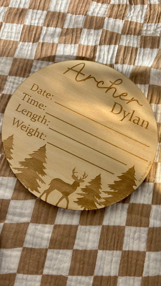 Deer theme plaque/set