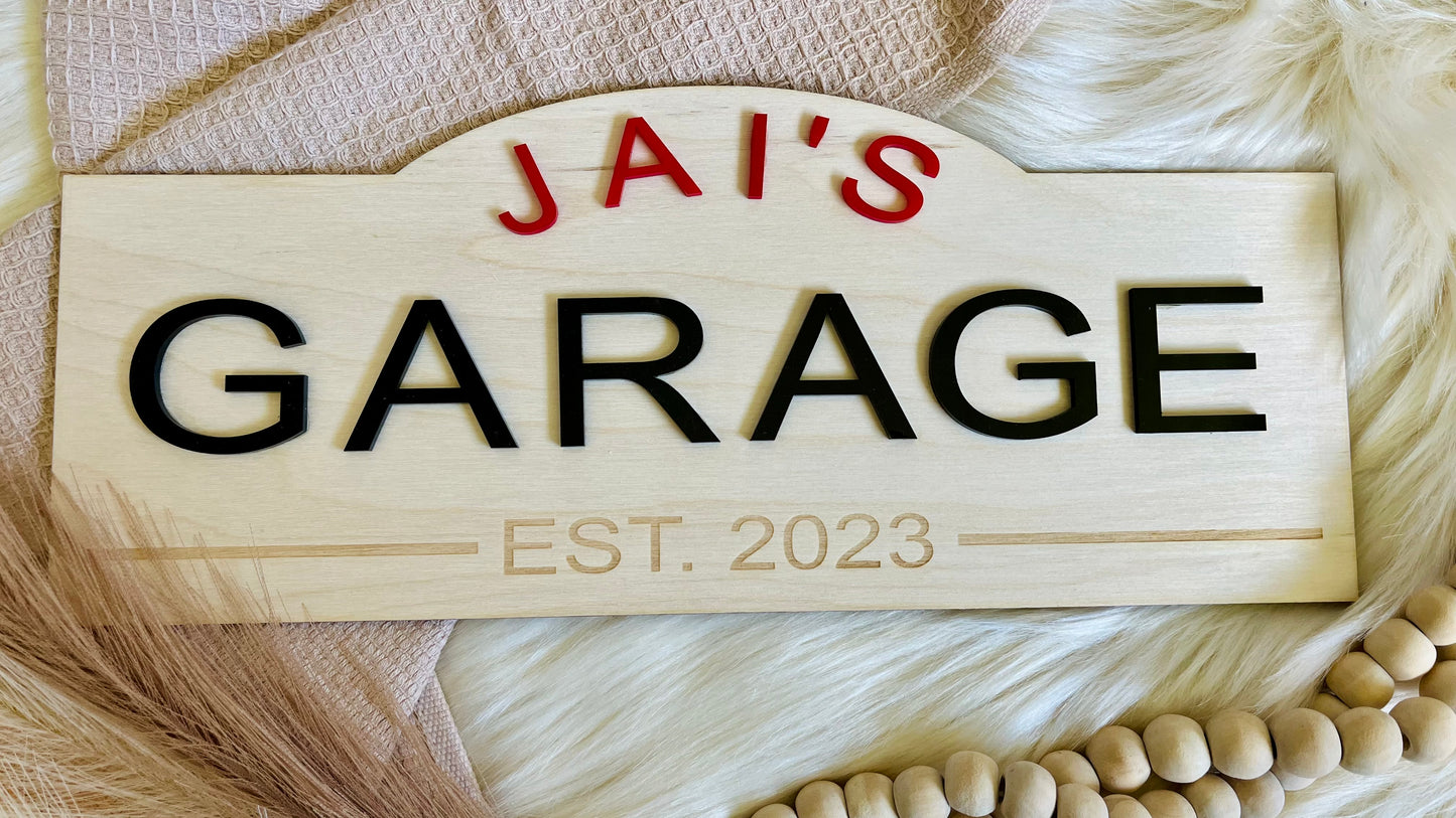 Jai's garage sign