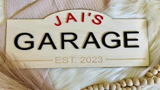 Jai's garage sign