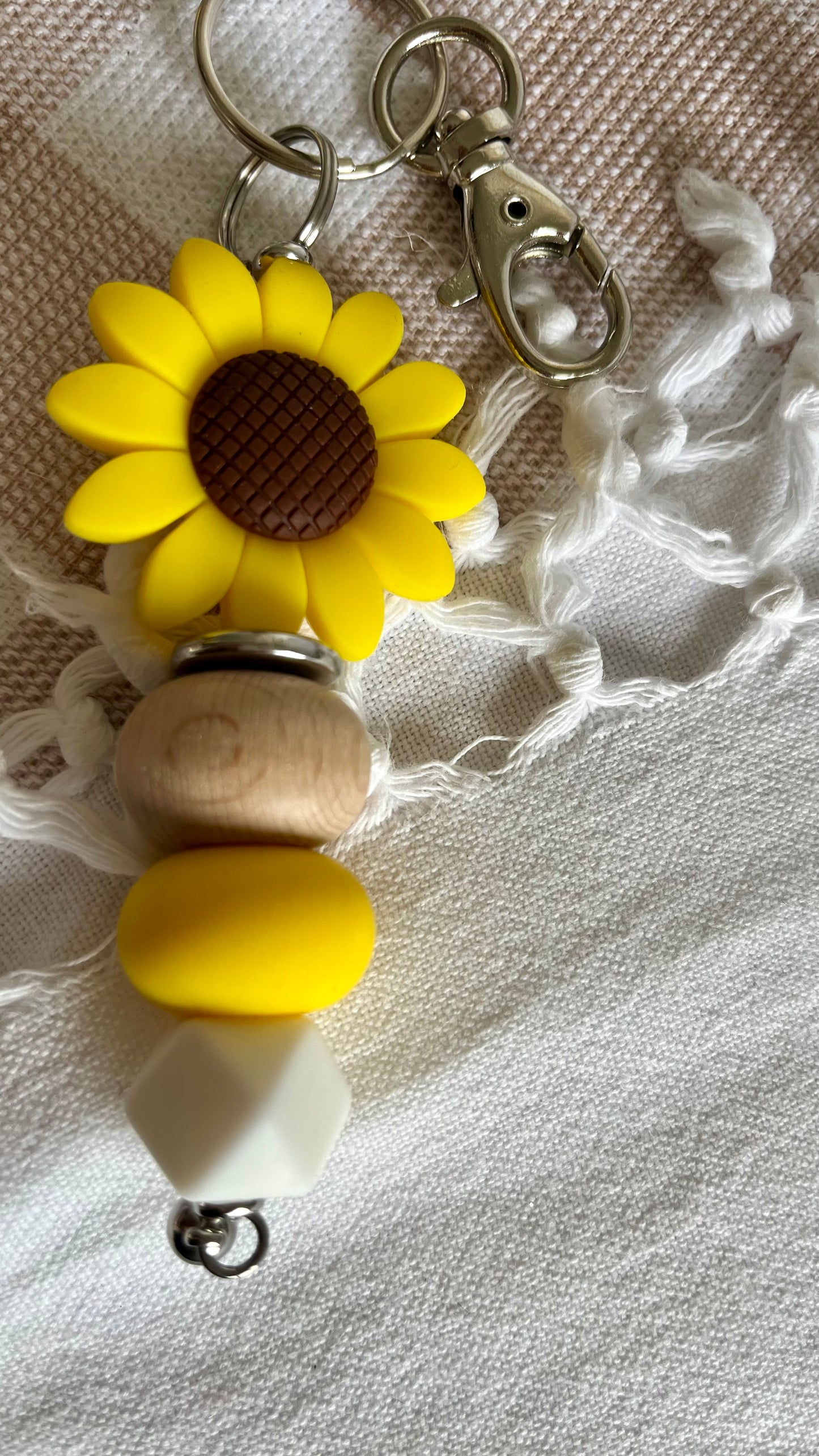 Sunflower keychain
