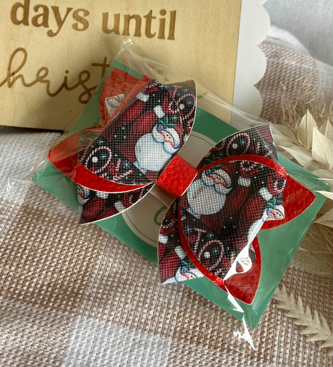 Christmas theme hair bows