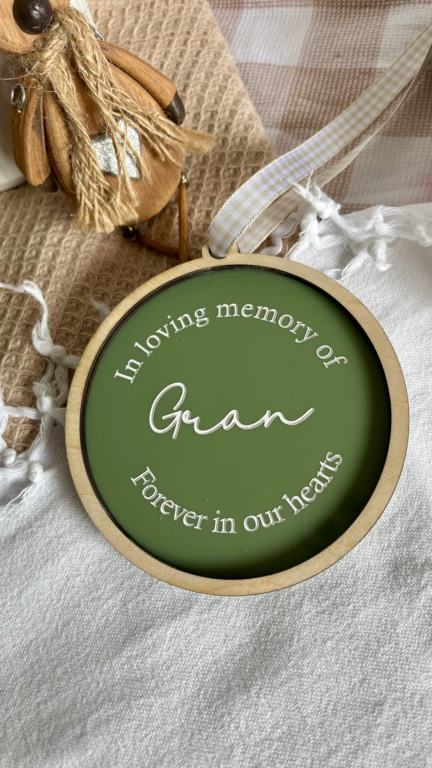 Memorial paint filled bauble.