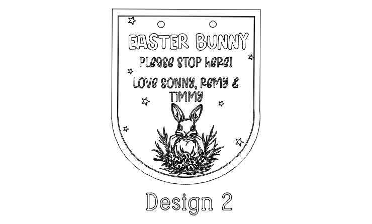 Easter Bunny please stop here sign