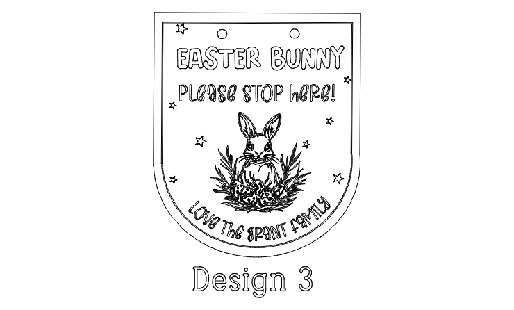 Easter Bunny please stop here sign
