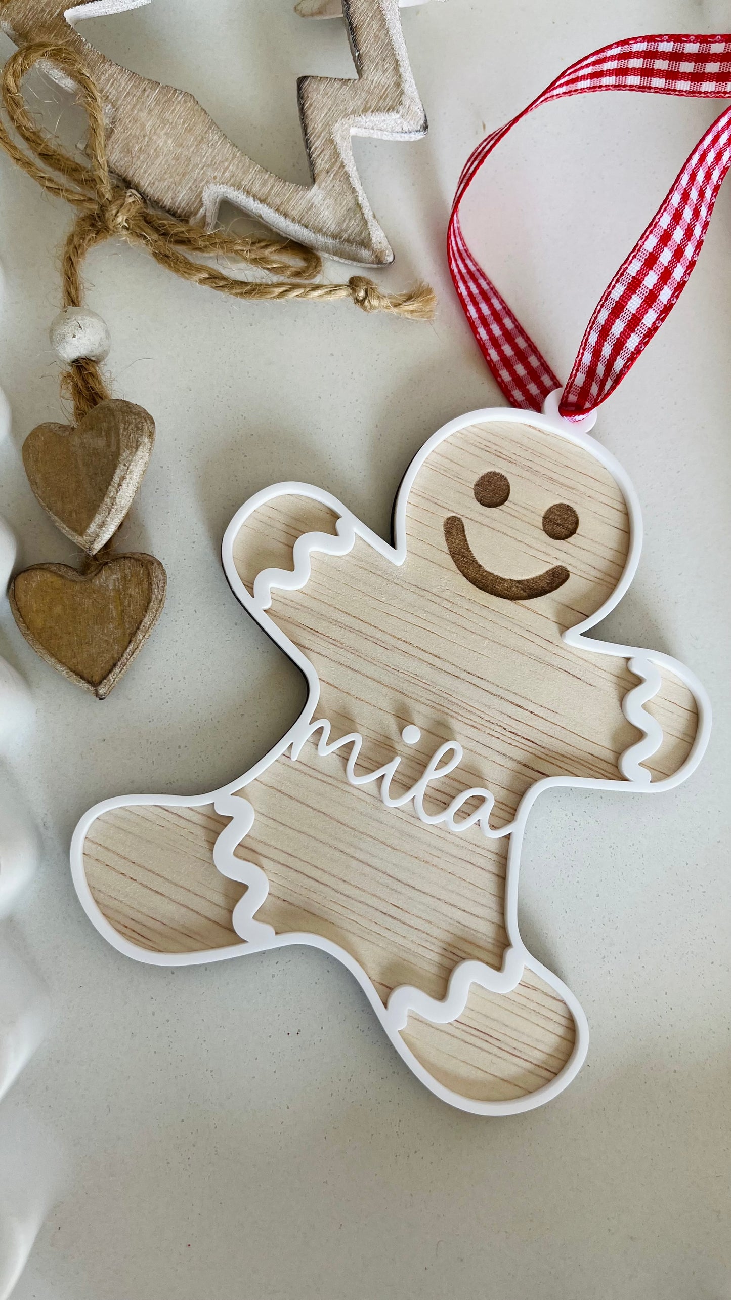 Gingerbread man bauble