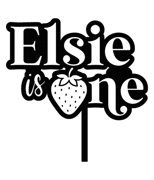 Strawberry cake topper