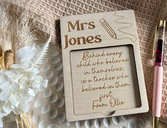 Personalised notepad holder