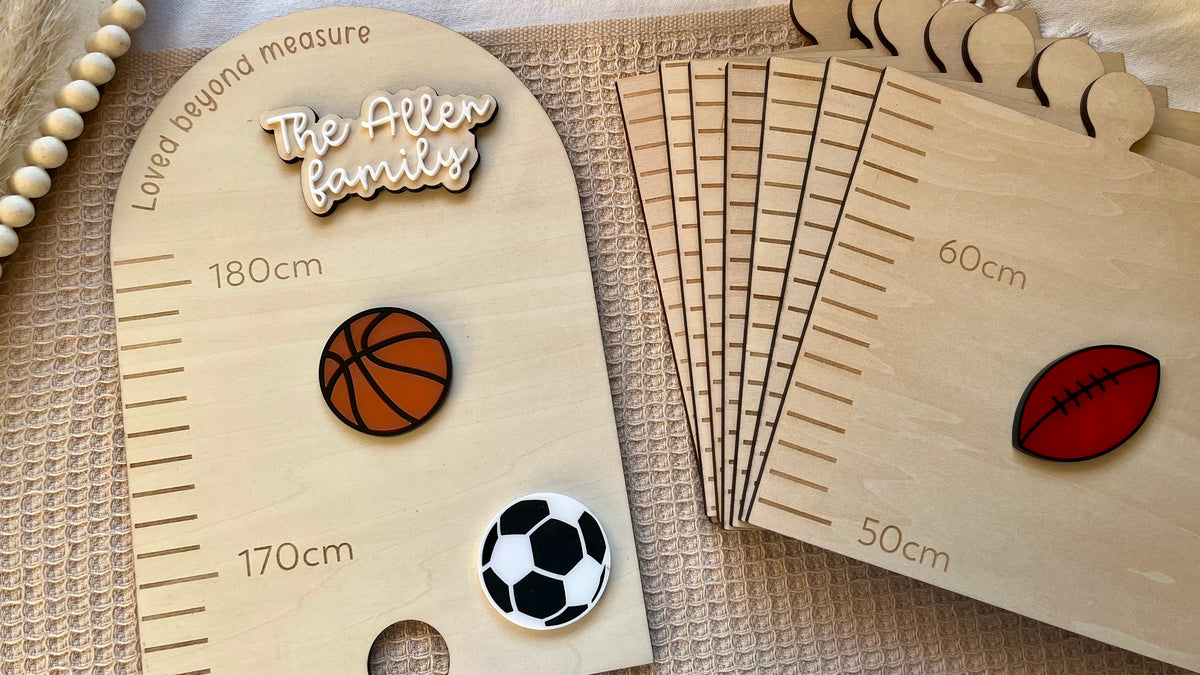 Sports theme growth chart