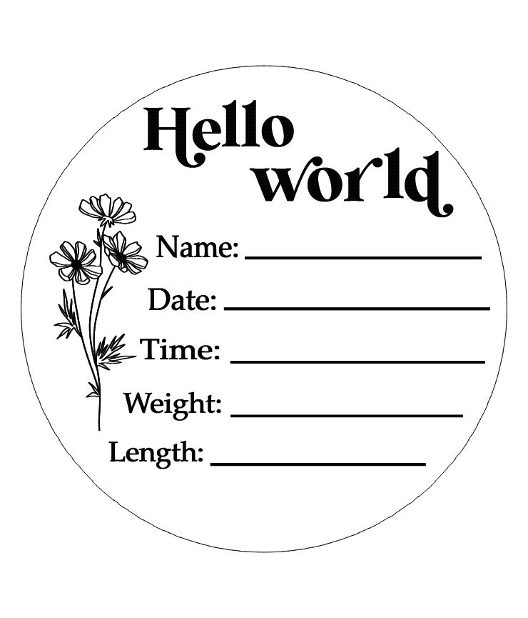 Birth announcement plaque